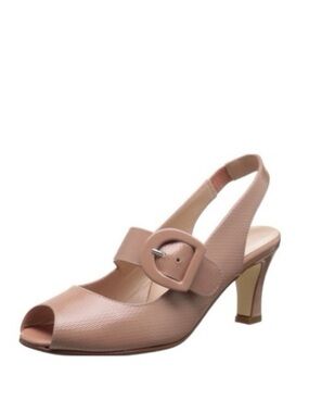 ANYI LU🌷’The Tulip’ Heels in ‘Bisque Wave Patent’